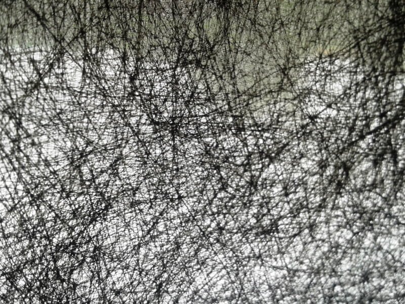 A special textile film against weeds is woven with complex patterns