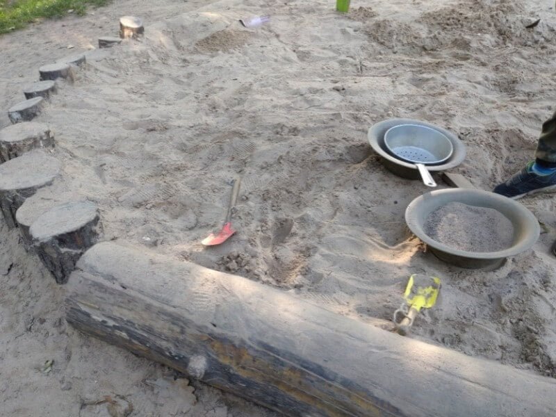 Sand is a great base for a children's playground. photo Tautvydas Gurskas