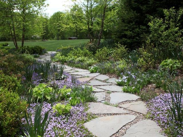 Stone slab path. photo from www.diynetwork.com