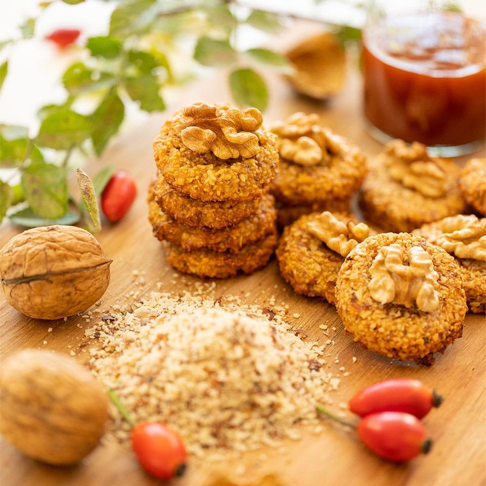 The finished rosehip biscuits