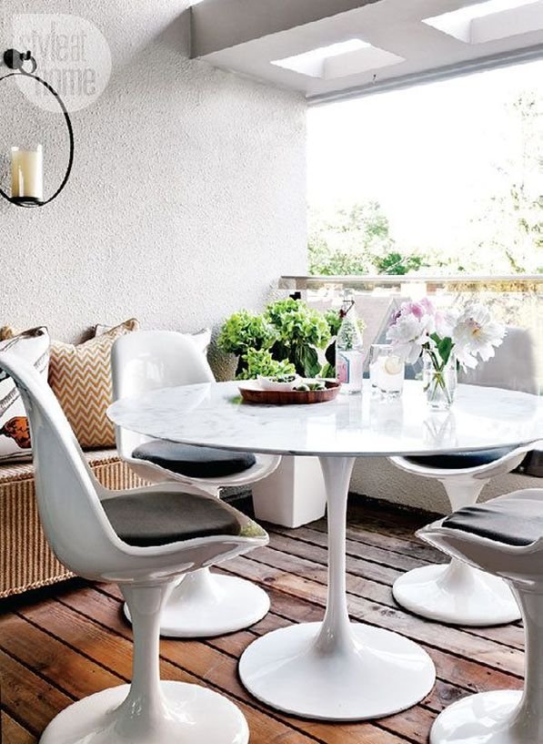 Outdoor space - Tulip chair without armrests