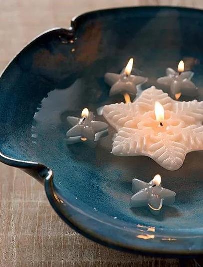 Candles in water