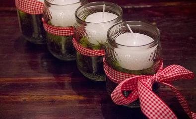 Candles in a jar