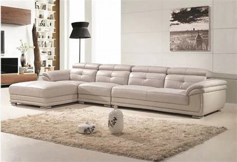 Beige corner sectional sofa