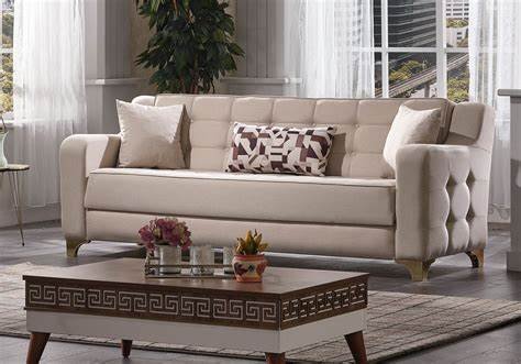 VEGA beige convertible sofa set