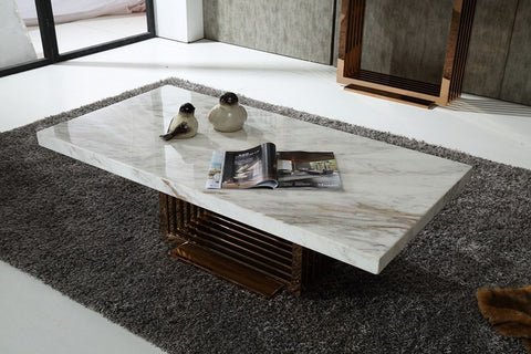 Gray marble coffee table