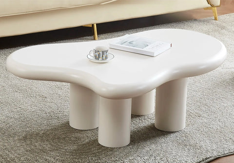 LUA white designer coffee table -  