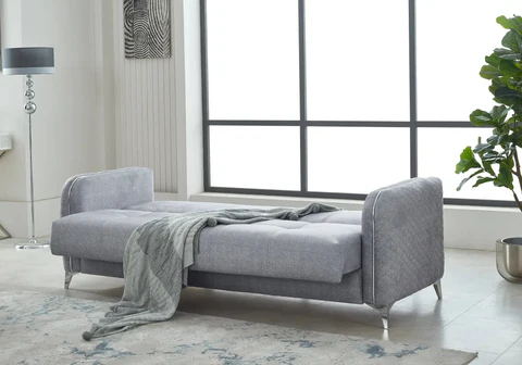 ALISSA gray convertible sofa set