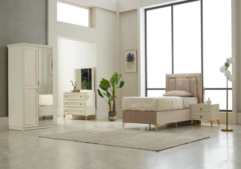 APEX Small Slims Mobilya Bedroom Cream