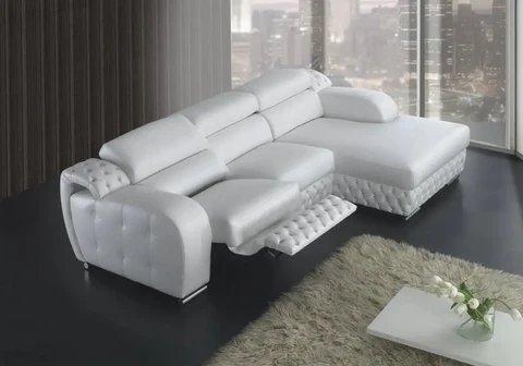 LANA ST Italia white leather relaxation corner sofa