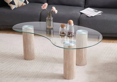 PIATO New Design coffee table in glass