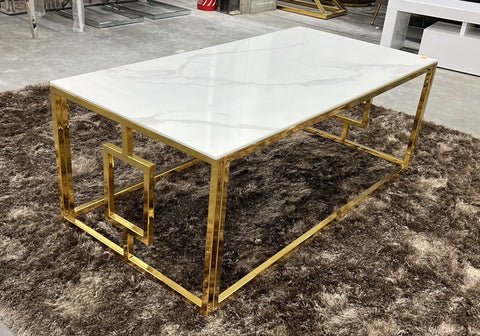 GLORY white marble Gold coffee table New Design