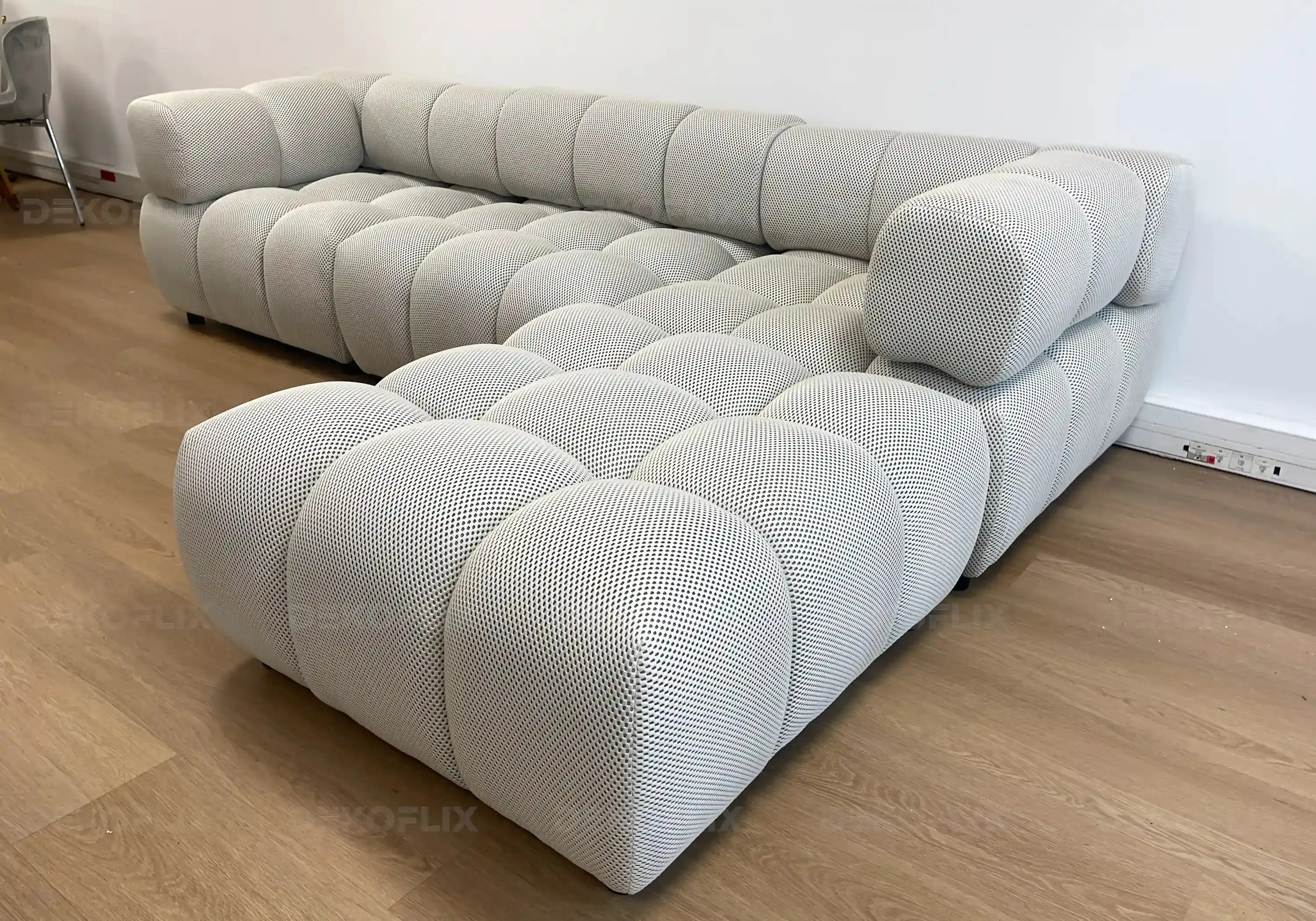 Sectional corner sofa in beige fabric ALEN New Design