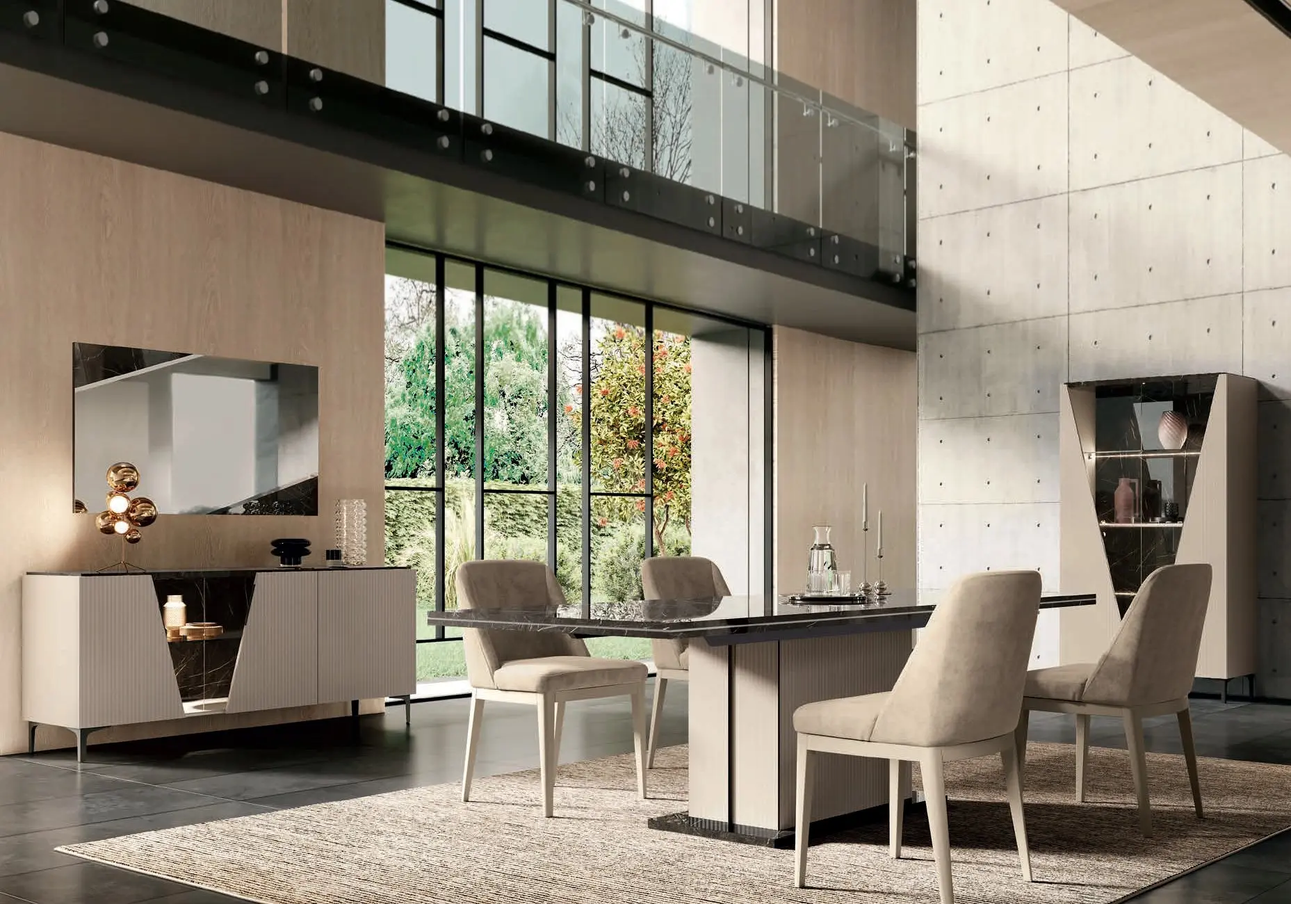 Modern beige dining room OUNS -  