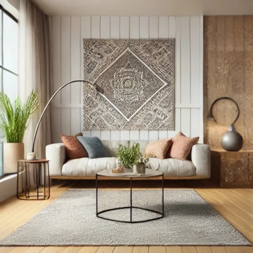 If your furniture has a lot of straight and angular lines,