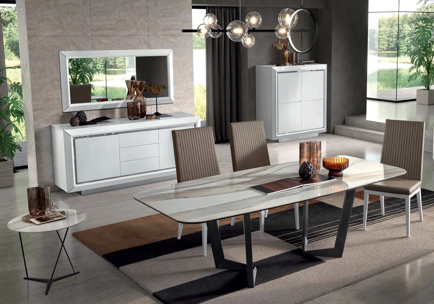 PURA CG Italia white ceramic dining room