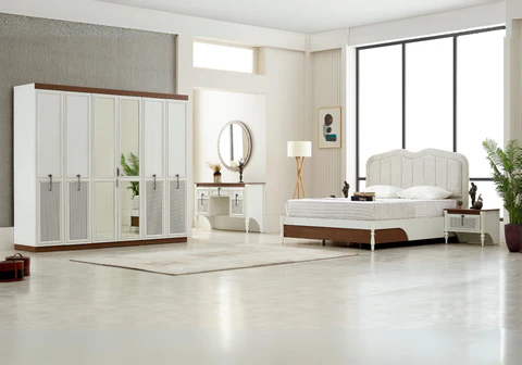 White wooden bedroom SUIT