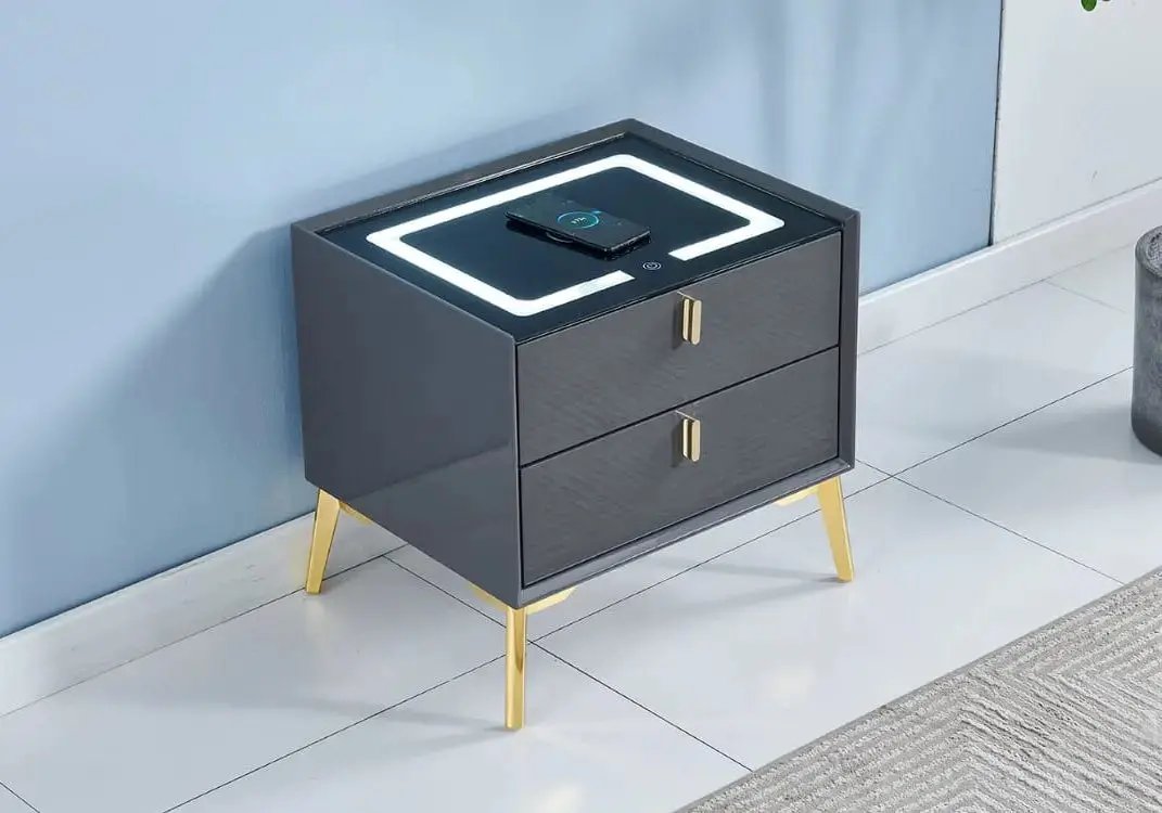 LENI Golden Gray LED Bedside Charger -  
