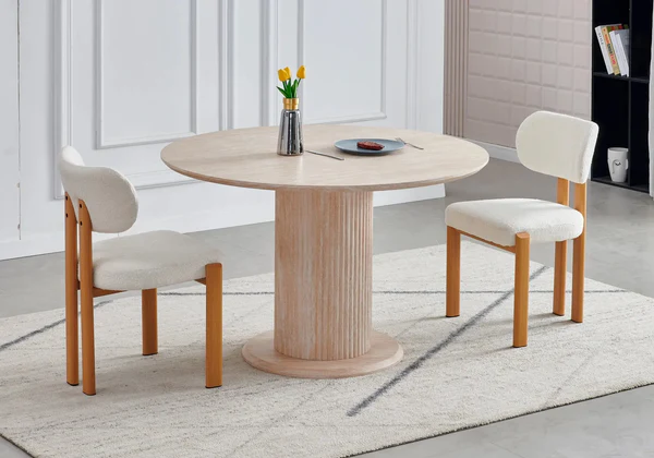 Round oak dining table ELNA New Design