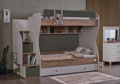 Young green bunk bed set ATLAS kelekci.com