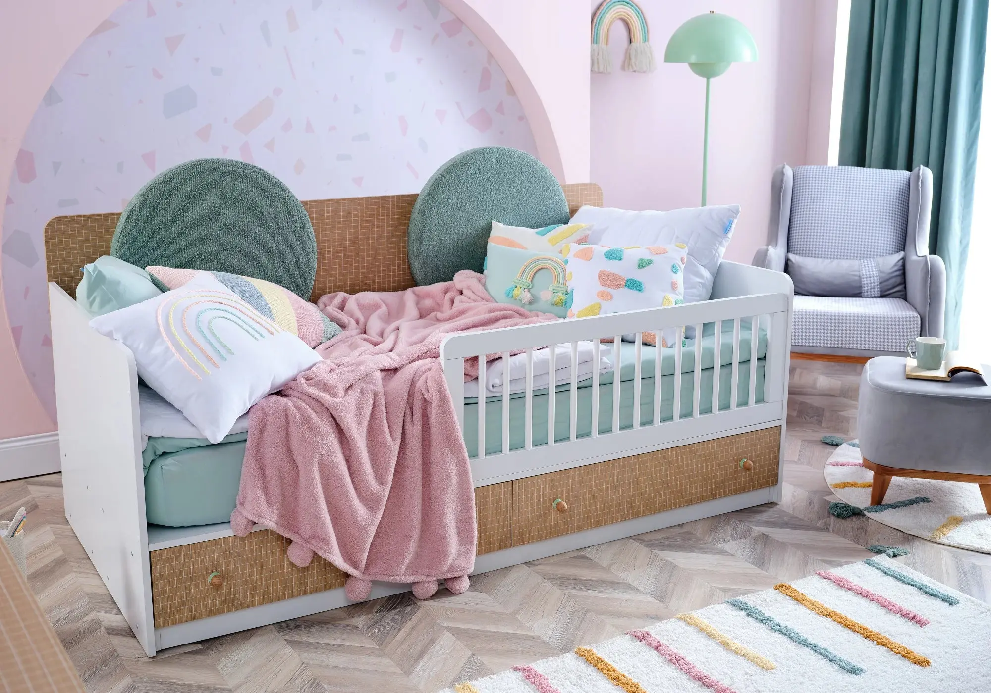 Green Montessori bedroom set JOLLY kelekci.com