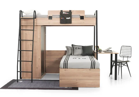 Modular and modern young bedroom in oak SMART MAX kelekci.com
