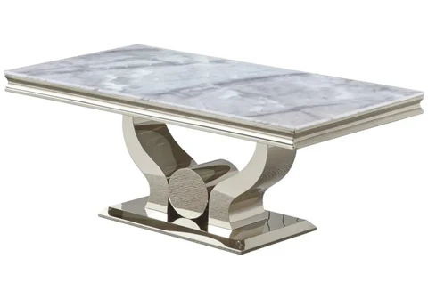 NEA New Design coffee table in silver beige marble