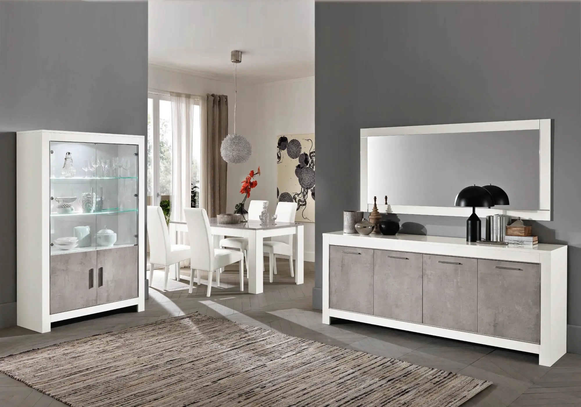 MODENA white marble dining room -  