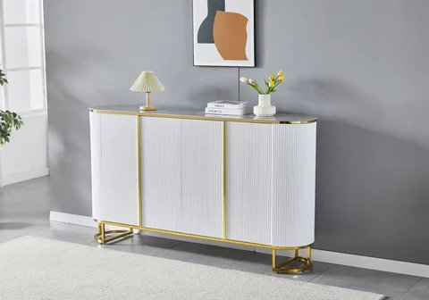 Console table in golden white marble MATA New Design