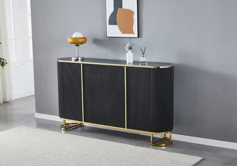 Golden console in beige marble MATA New Design