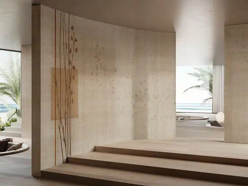 An example of organic wallpaper from the Komorebi collection by Glamora, of which Zefiro Interiors is the official reseller